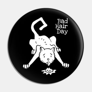 Rude Cat Puking Bad Hair Day Rude Cats Fan Pin