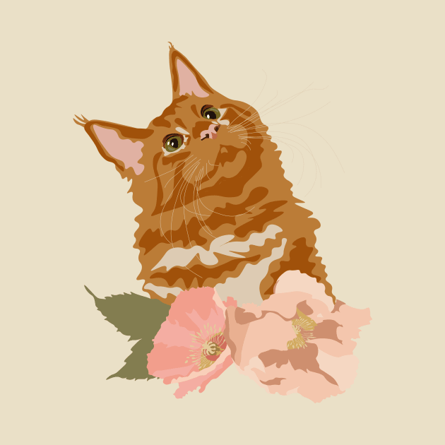 Ginger Orange Cat by dumbbunnydesign