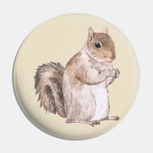 Watercolor Squirrel Pin