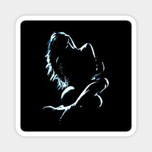 woman silhouette art Magnet