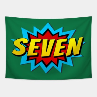 Seven Super Hero Birthday Tapestry