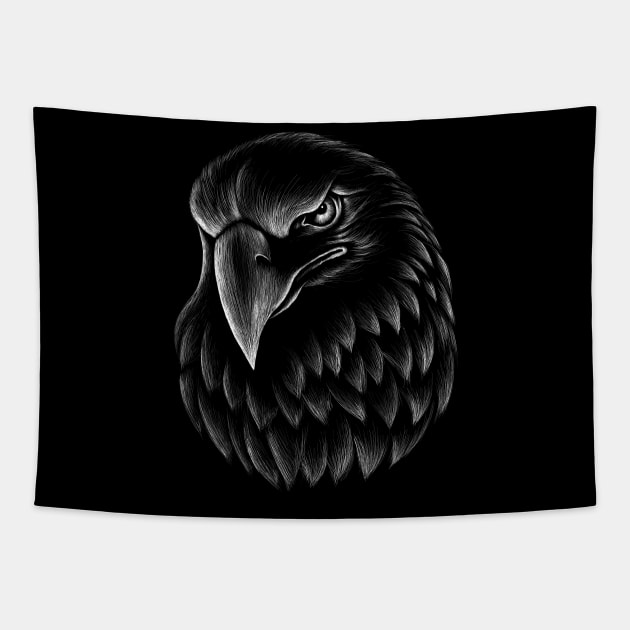 Eagle raven crow eagles US USA falcon magic t shirt t-shirt Tapestry by Aprint Store