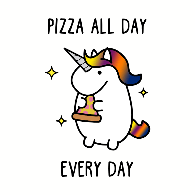 Pizza All Day Every Day Women Unicorn by huepham613