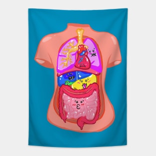 Anatomy Cavity with Cute Little Faces! Tapestry