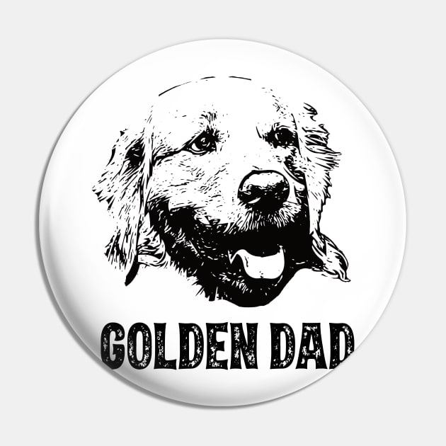 Golden Dad Golden Retriever Pin by DoggyStyles