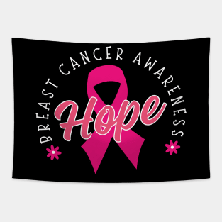 Pink Ribbon Hope Breast Cancer Awareness Tapestry