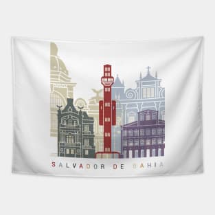 Salvador de Bahia V2 skyline poster Tapestry