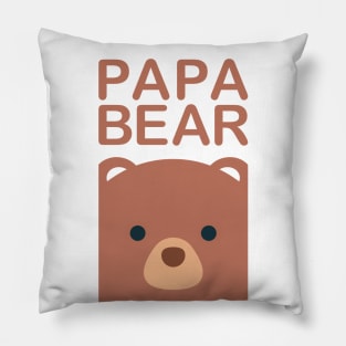 Cute and Cuddly Papa Bear for Father's Day Pillow