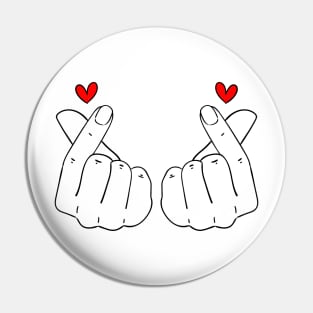 Double Finger Heart Pin