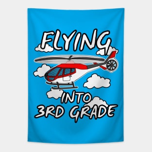 Helicopter, Flying Into 3rd Grade, Back To School Tapestry