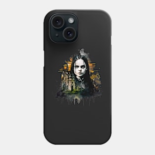 ADDAMS Family, Wednesday-inspired design, Phone Case