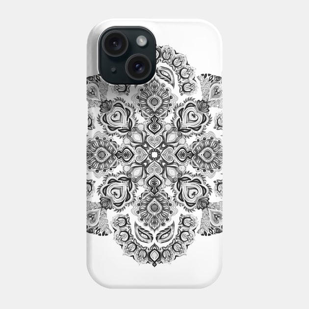 Pattern in Black & White Phone Case by micklyn