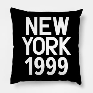 New York Birth Year Series: Modern Typography - New York 1999 Pillow