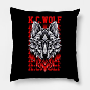 kc wolf Pillow