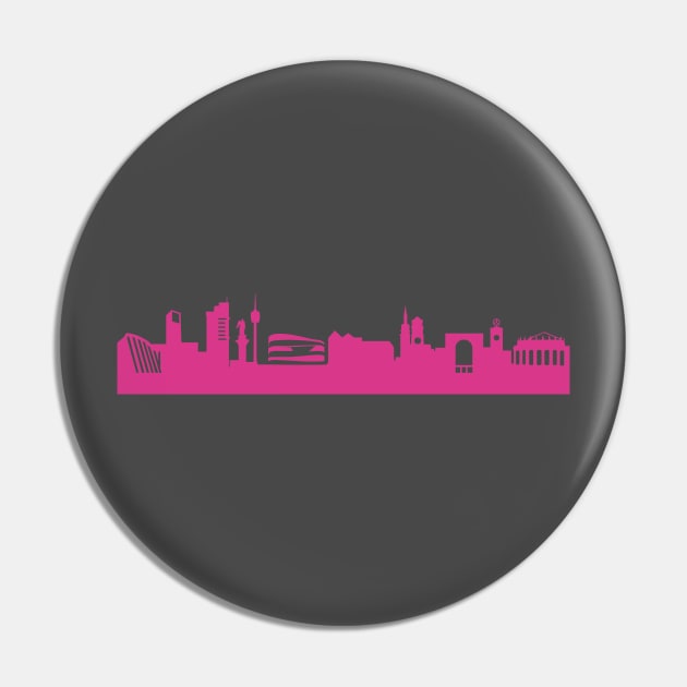 Stuttgart skyline pink Pin by 44spaces