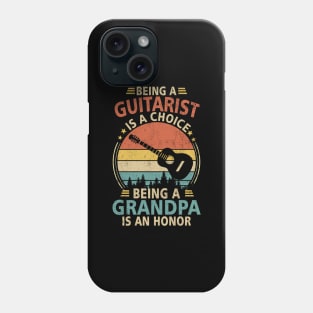 Guitarist Grandpa T-Shirt Guitar Funny Gift Grandpa Phone Case