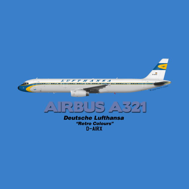 Airbus A321 - Deutsche Lufthansa "Retro Colours" by TheArtofFlying