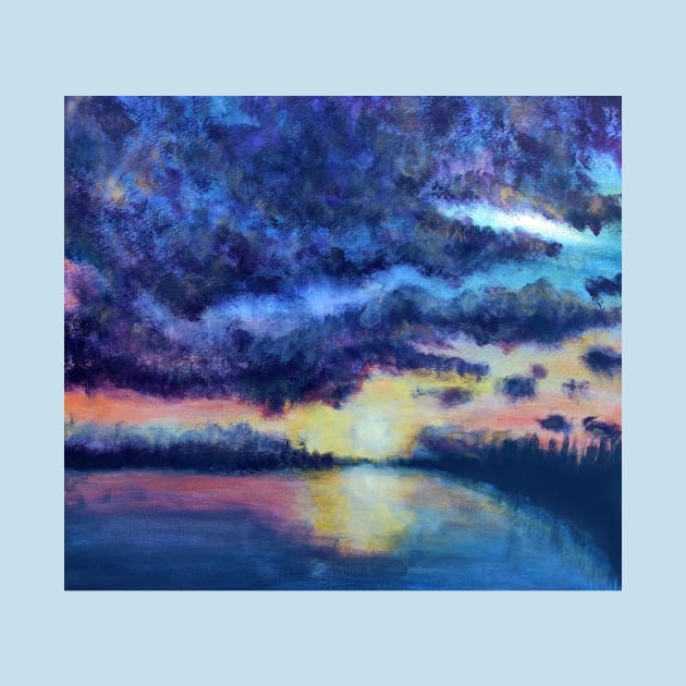 Sunset Serenity Landscape by Art by Deborah Camp