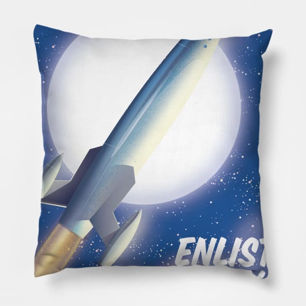 Tour the Universe! Enlist today! Pillow by nickemporium1