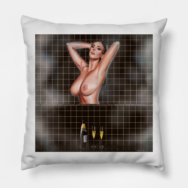 Champagne Pillow by Pablo Romero Art