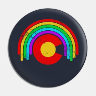 Colorado Flag Rainbow LGBTQ Pin