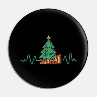 Holiday Heartbeat Xmas Christmas Tree Christmas Pin