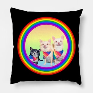 Trio Rainbow Scarf Pillow