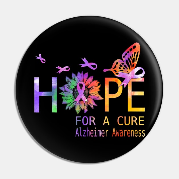 Hope For A Cure Alzheimer Awareness Gift Pin by thuylinh8