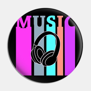 Music Typography Pin