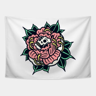 Skull Peony Tapestry