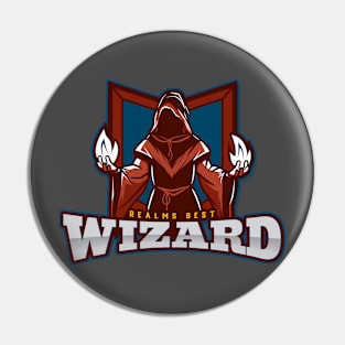 Realms Best Wizard Pin