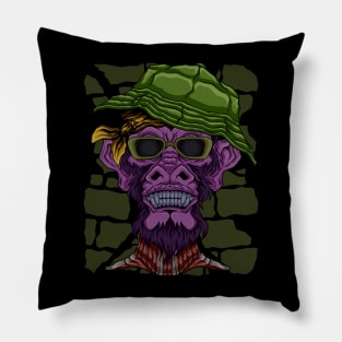 Fashion Monkey street art Pillow