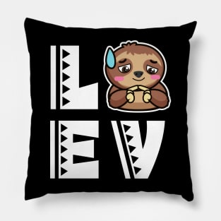 Cute love sloth t shirt funny sloth lover gifts for kids Pillow