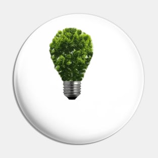 Green Lightbulb Pin