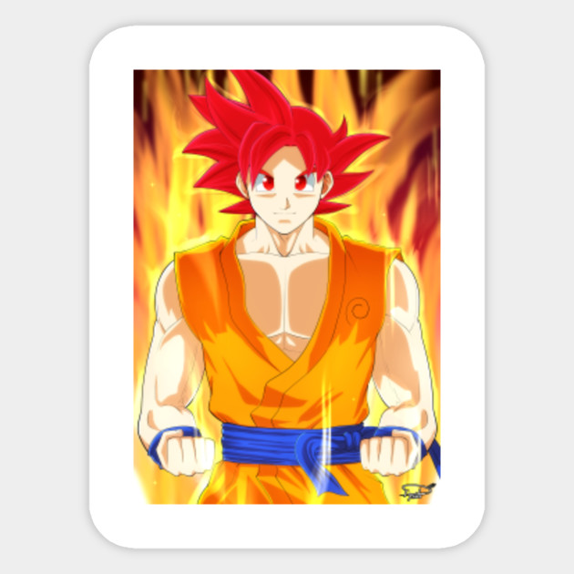 Goku Super Saiyan God Dragon Ball Super Sticker Teepublic