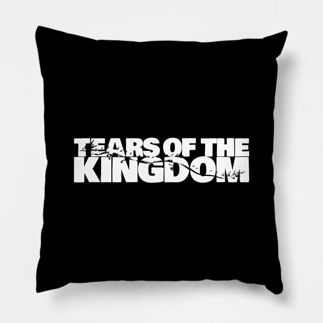 Tears of the Kingdom Dragon Awesome White Typography Pillow by itsMePopoi