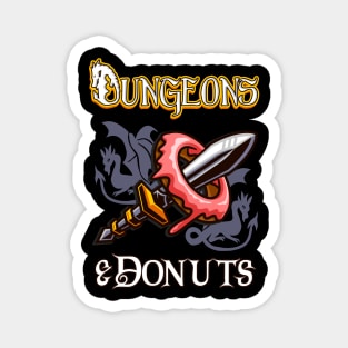 Dungeons & Donuts Funny RPG Roleplaying Fantasy Magnet