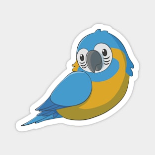 Cute fluffy blue throated macaw Magnet