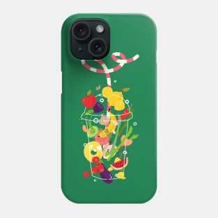 Fruits Vegetables Transparent Glass Phone Case