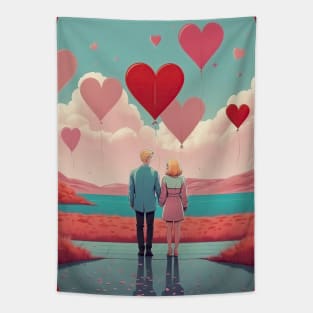 Couple in valentines day Tapestry