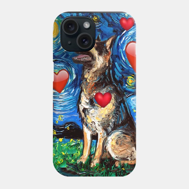 German Shepherd Night 2 Phone Case by sagittariusgallery