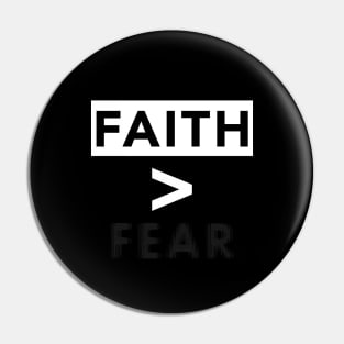 Faith Over Fear Inspirational Affirmation Bible Art Pin