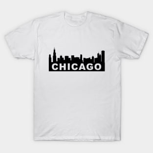 Chicago Illinois Retro Watercolor Skyline Art Souvenir T-Shirt