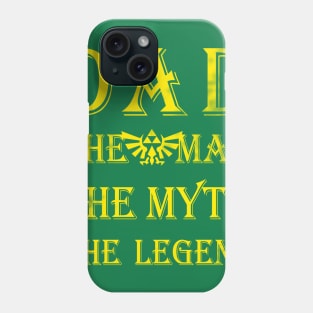 Dad- The Legend - Distressed Yellow Phone Case