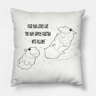 Baby Hippos n Pillows Pillow