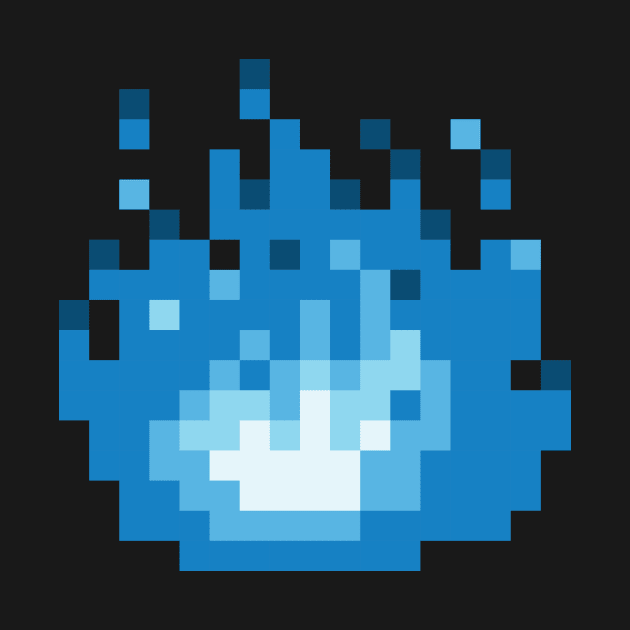 8-Bit Eternal Blue Flame by Eugene and Jonnie Tee's