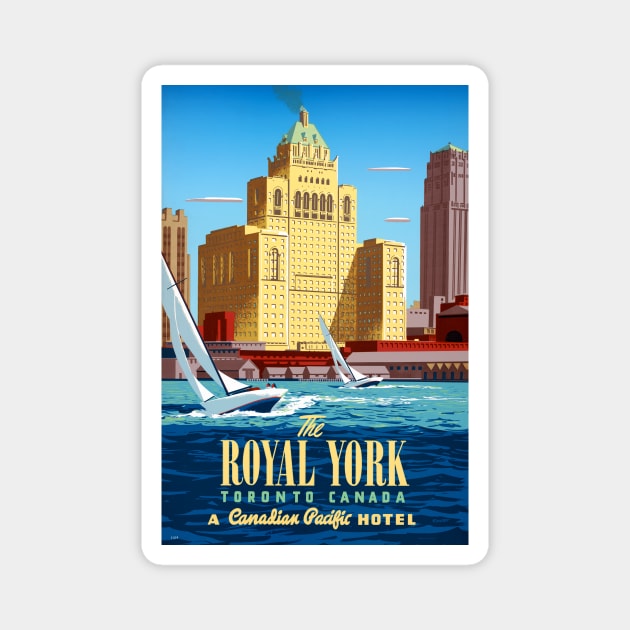 Vintage Travel Poster Canada Toronto Royal York Magnet by vintagetreasure