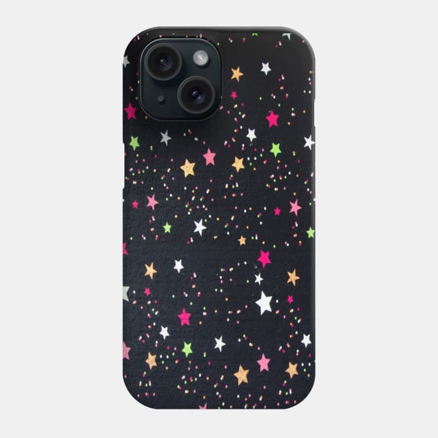 Pink and Purple Star Illustration Phone Case by Vinit53