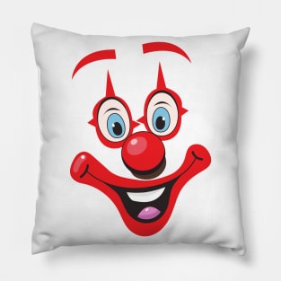 Cartoon Clown Face Pillow