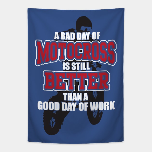 A bad day of motocross Tapestry by nektarinchen